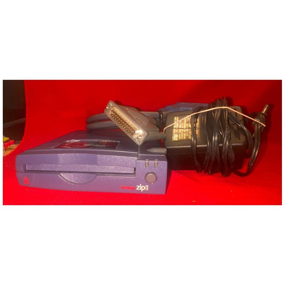 Zip External Disk Drive Z100P2 Parallel / SCSI with OEM Cable and Power Supply